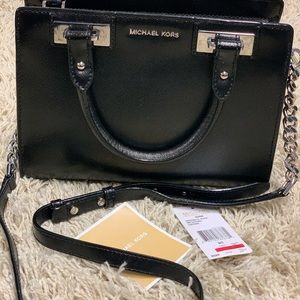 Michael Kors Quinn Leather Satchel Handbag